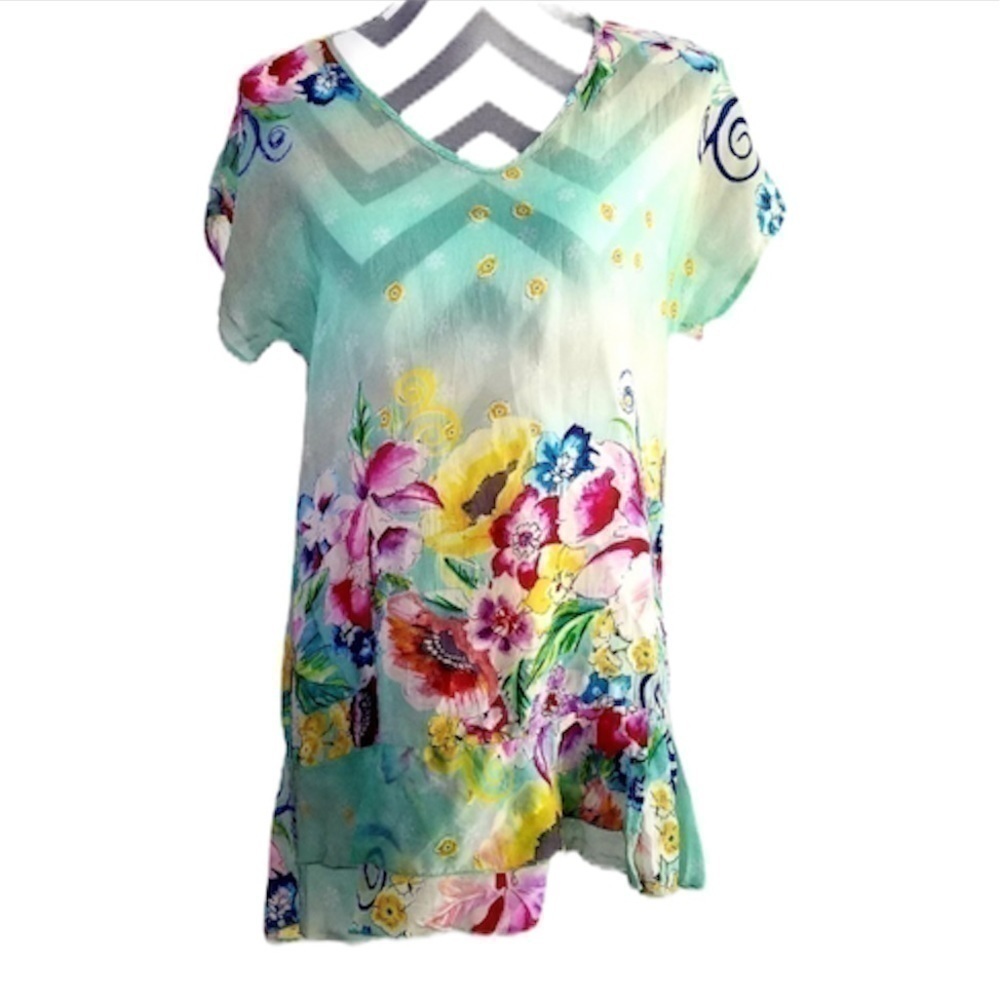 Jw Skyee Floral Print Top - Picture 3 of 5